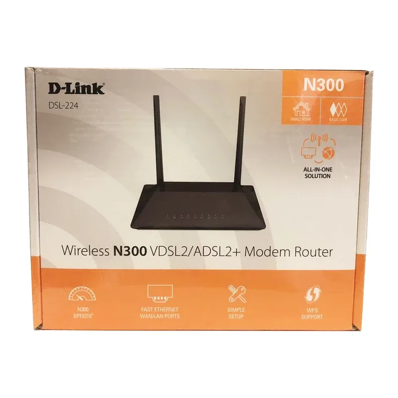 مودم روتر بی ADSL2 Plus و VDSL2 دی لینک مدل DSL-224 NEW